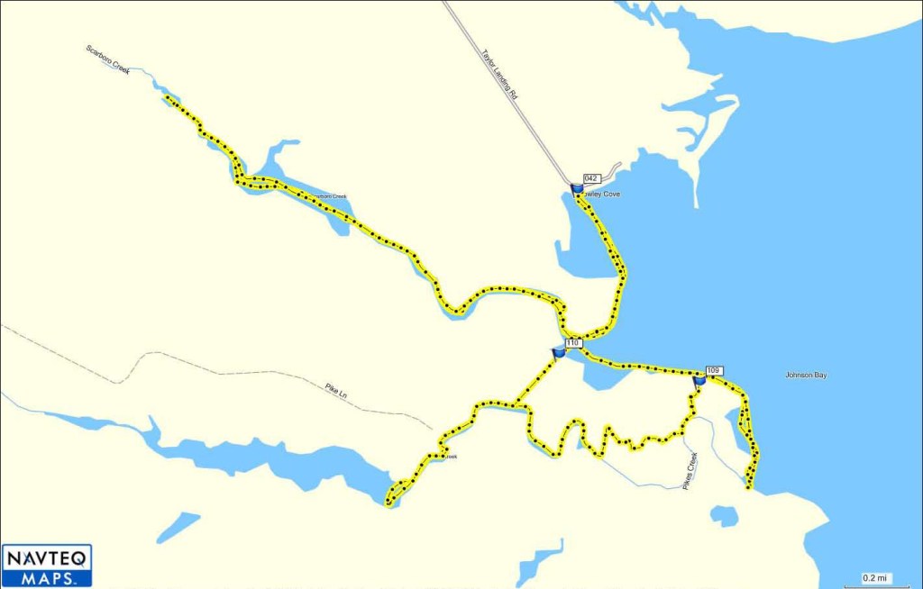 GPS Map Scarboro & Pikes Creek