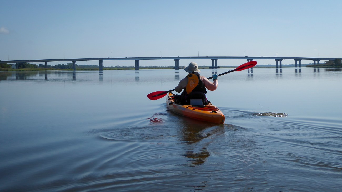 20180903_103053_Paddling toward the Rt 50 bridge over the Nanticoke